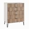 Manhattan Comfort DUMBO 5-Drawer Tall Dresser in White and Grey DR002-WG - alternate 4